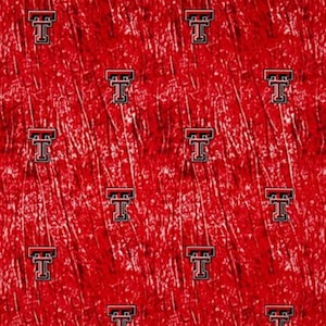 Texas Tech University Red Raiders Tie Dye Cotton Fabric - 1/2 Yard