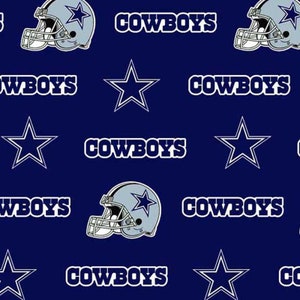Dallas Cowboys Cotton Fabric Helmet - 1/2 yard
