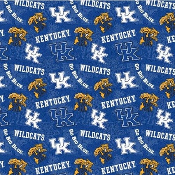 University of Kentucky Wildcats Cotton Fabric - 1/2 yard