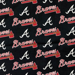 MLB Atlanta Braves Cotton Fabric - 1/2 Yard
