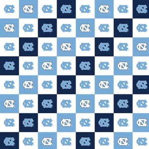 University of North Carolina UNC Cotton Fabric Block - 1/2 yard