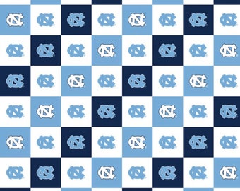 University of North Carolina UNC Cotton Fabric Block - 1/2 yard