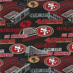 49ers Stadium Cotton Fabric: San Francisco Football Team - 1/2 Yard
