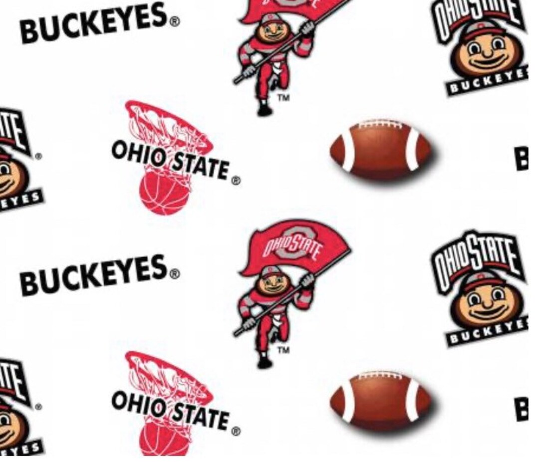 thumbnail interactive-video image 1 of Ohio State Buckeyes Cotton Fabric – Sugar Skull Print, Sold By The Yard – Sykel Brand 1 of 2