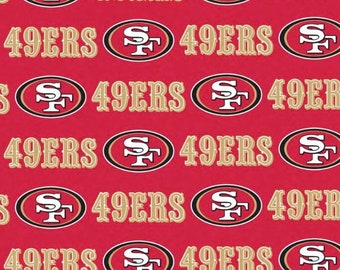 San Francisco 49ers Cotton Fabric Red - 1/2 Yard