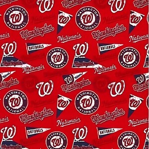 MLB Washington Nationals Cotton Fabric Retro - 1/2 yard