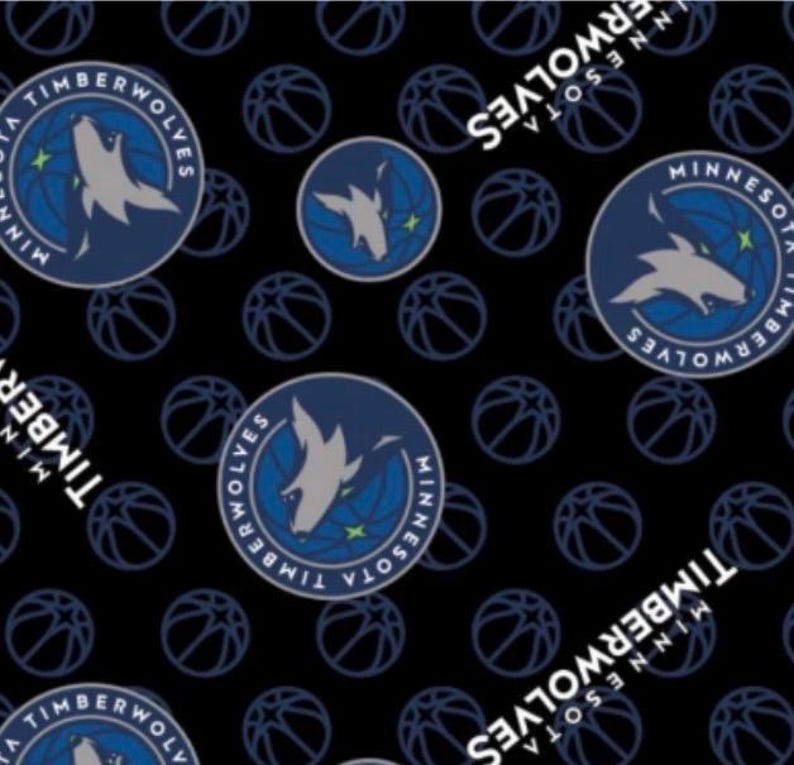 NBA Minnesota Timberwolves Fleece Cotton Fabric - 1/2 Yard - Etsy