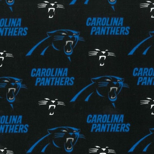 NFL Carolina Panthers Cotton Fabric - 1/2 Yard