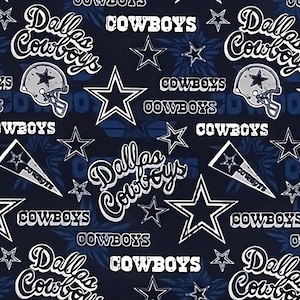 Dallas Cowboys Cotton Fabric Retro - 1/2 Yard