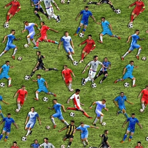 World Cup Men’s Soccer Cotton Fabric - 1/2 Yard