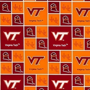 Virginia Tech VT Cotton Fabric - 1/2 Yard