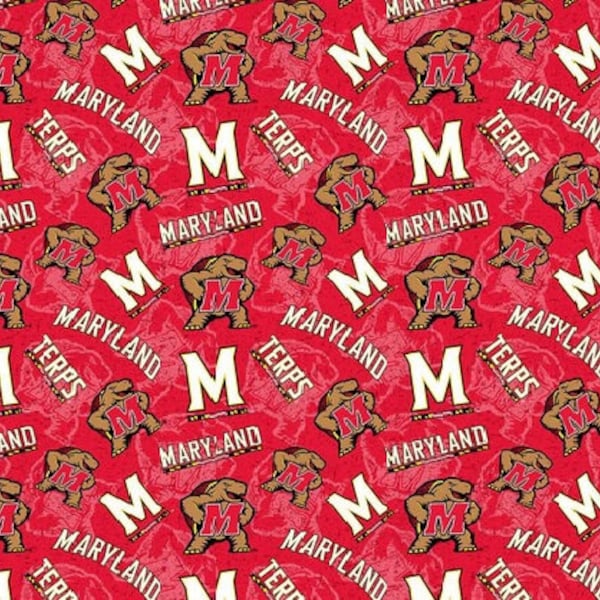 University of Maryland Terrapins Cotton Fabric - 1/2 yard