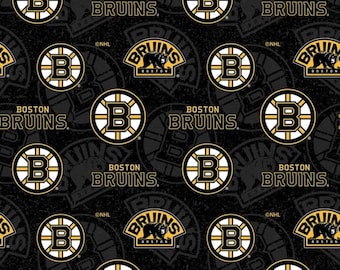 Boston Bruins Tone on Tone Cotton Fabric - 1/2 Yard