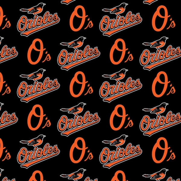 MLB Baltimore Orioles Cotton Fabric - 1/2 Yard