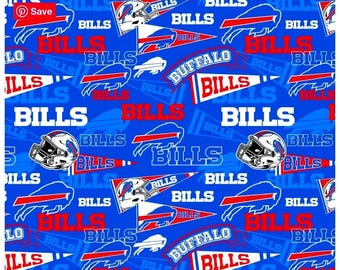 Buffalo Bills Cotton Fabric Pennant - 1/2 Yard