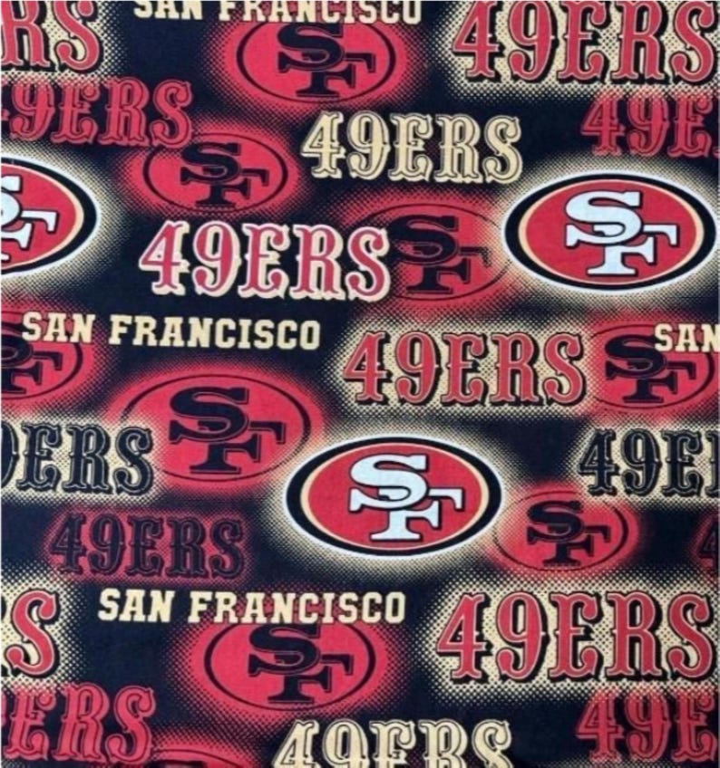 San Francisco 49ers Logo Cotton Fabric - 1/2 Yard - Etsy