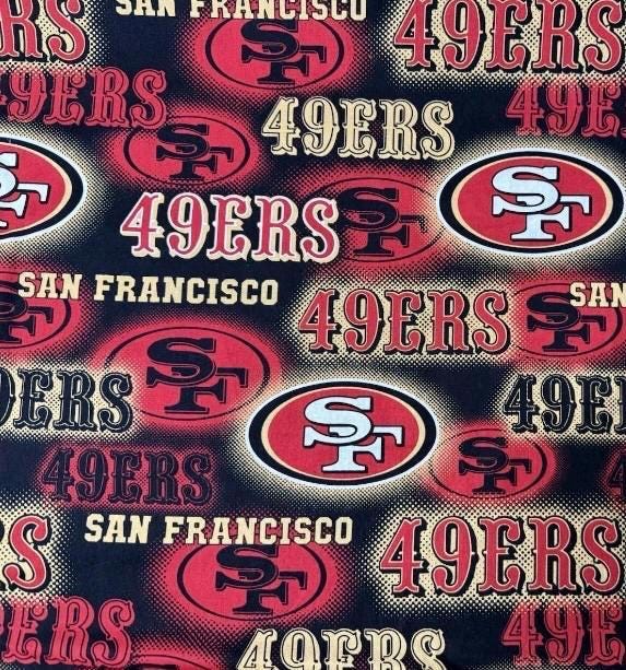 San Francisco 49ers Logo Cotton Fabric - 1/2 Yard - Etsy