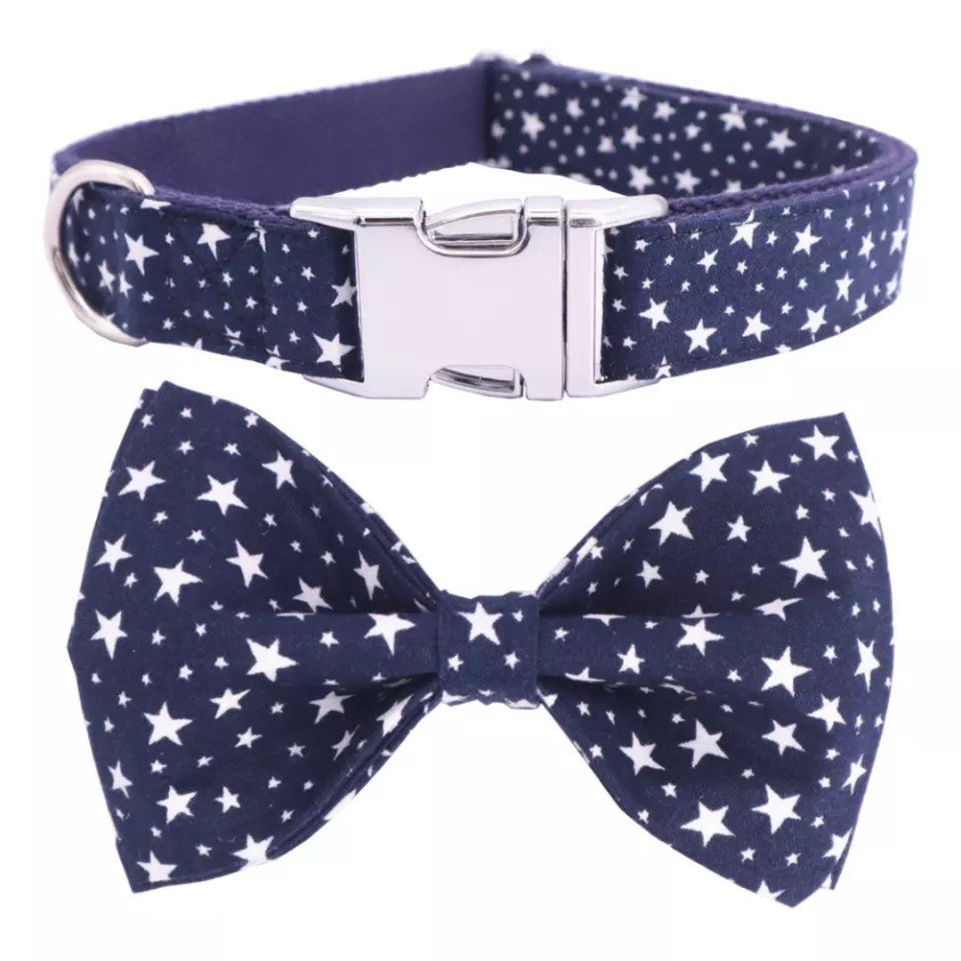 Personalized Dog Collar Bowtie Dog Collar Xs Dog Collar Boy Etsy