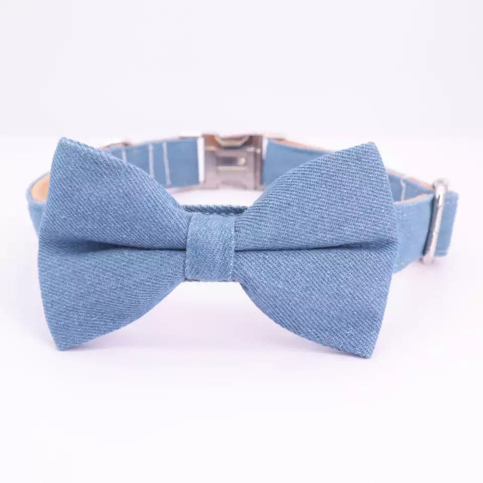 Personalized Dog Collar boy dog collar Bow xs Dog collar Etsy