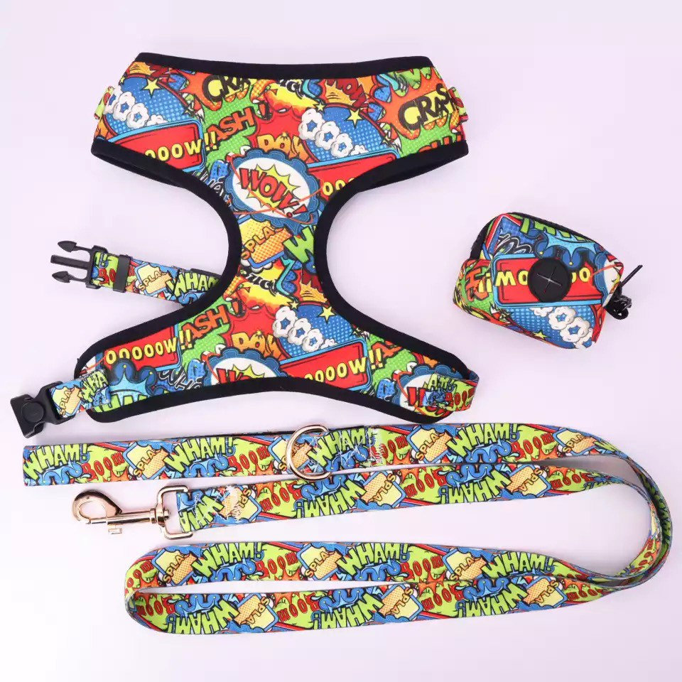 Personalized Dog Harness Set Cute Harness and leash Puppy Etsy