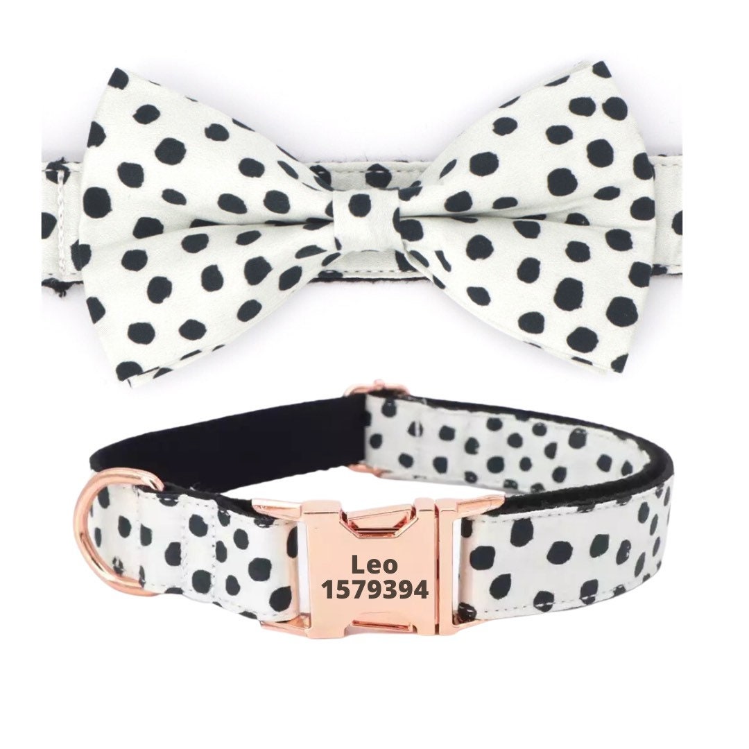 Personalized Dog Collar boy dog collar Bow xs Dog collar Etsy