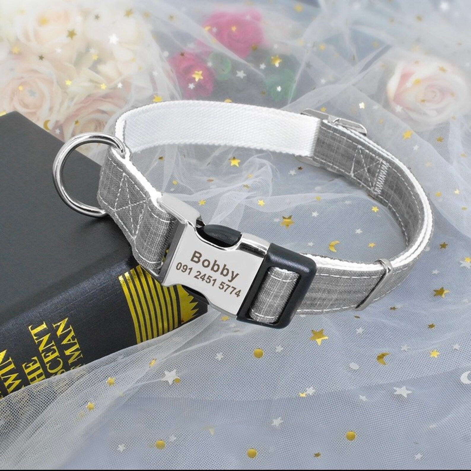 Personalized Dog Collar Bamboo Hemp Dog Collar Engraved High Etsy