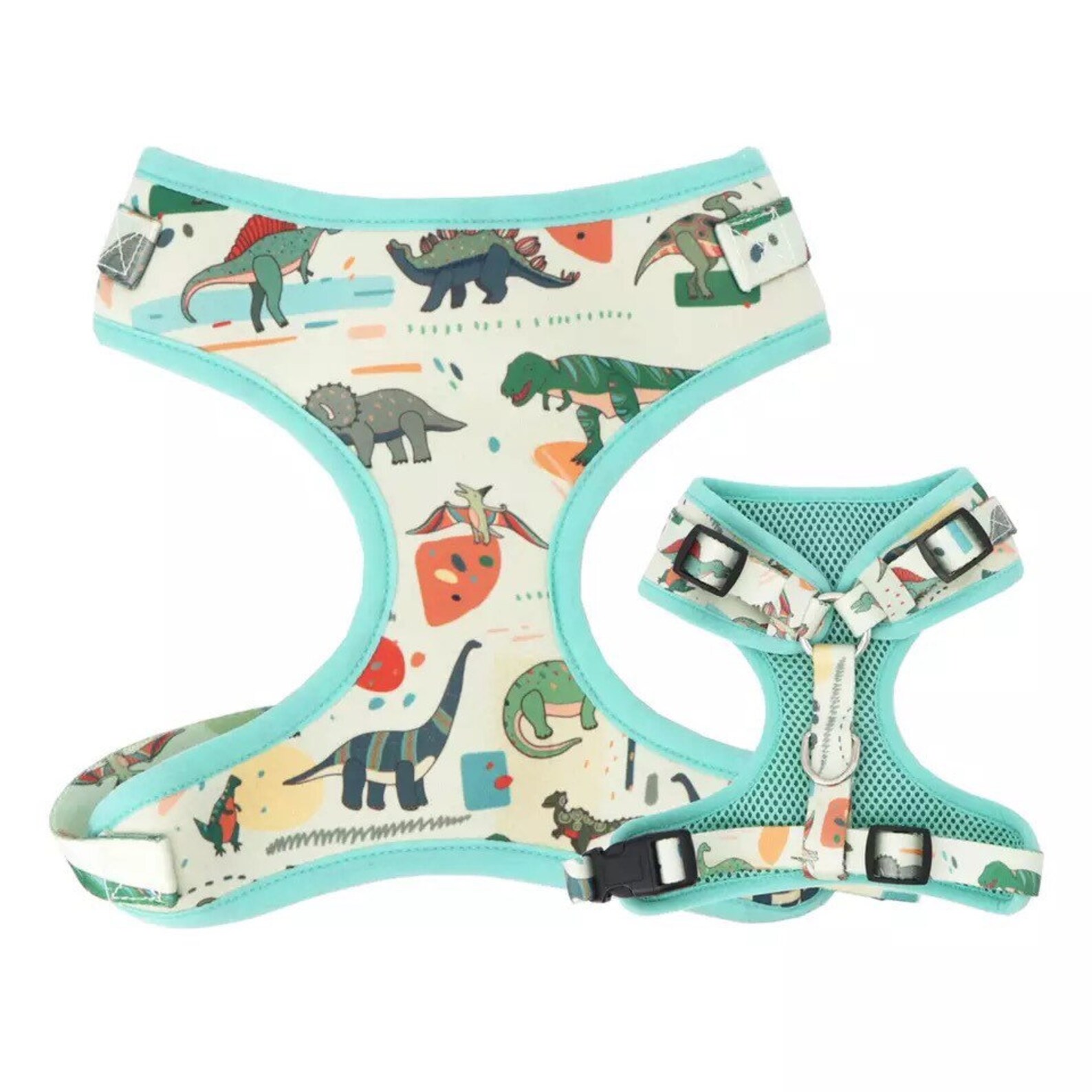 Dino Dog Harness Fun Dog Harness Set. No Pull Dog Harness Etsy