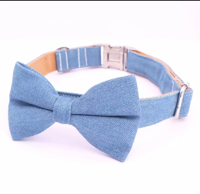 Personalized Dog Collar boy dog collar Bow xs Dog collar Etsy