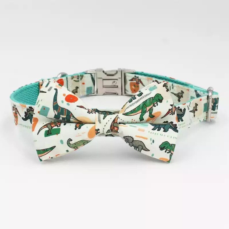 Personalized Dog Collar Boy Dog Collar Bow Xs Dog Collar Etsy