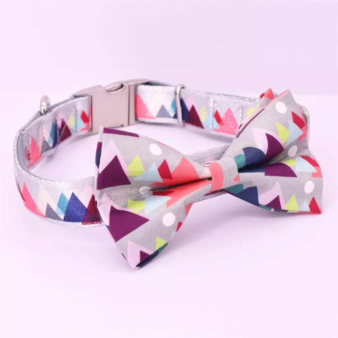 Personalized Dog Collar Boy Dog Collar Bow Xs Dog Collar Etsy