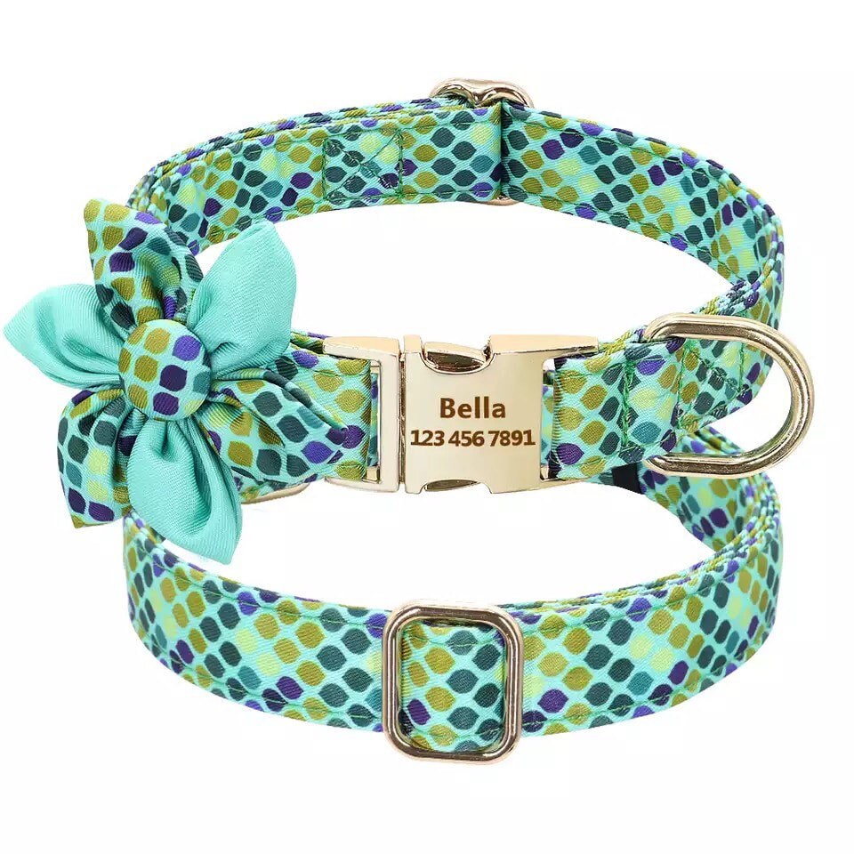 Personalized Dog Collar Female Dog Collar Custom Dog Collar Etsy