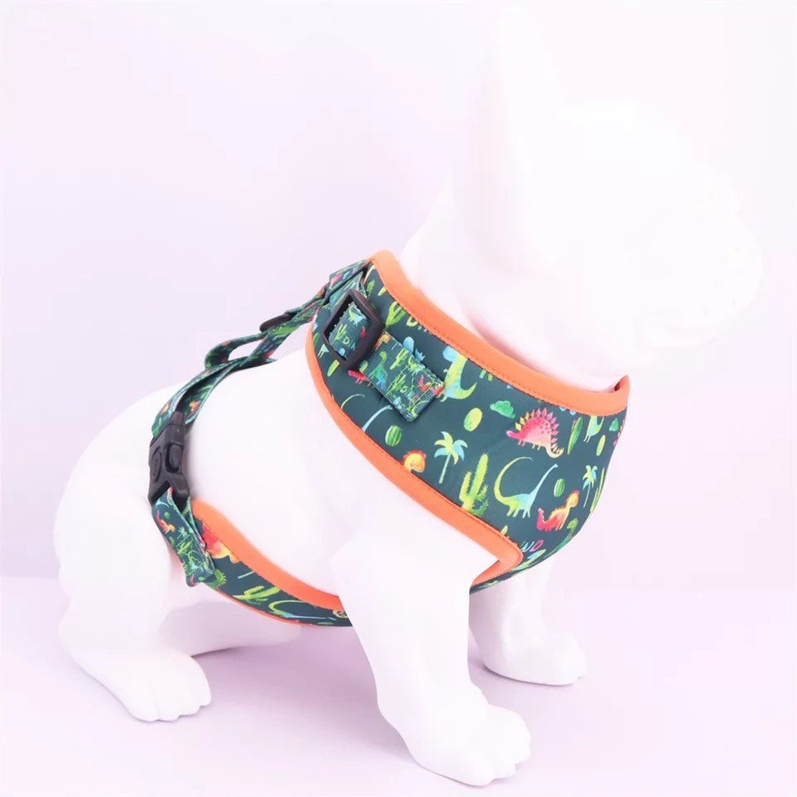 Dino Dog Harness Fun Dog Harness Set. No Pull Dog Harness Etsy