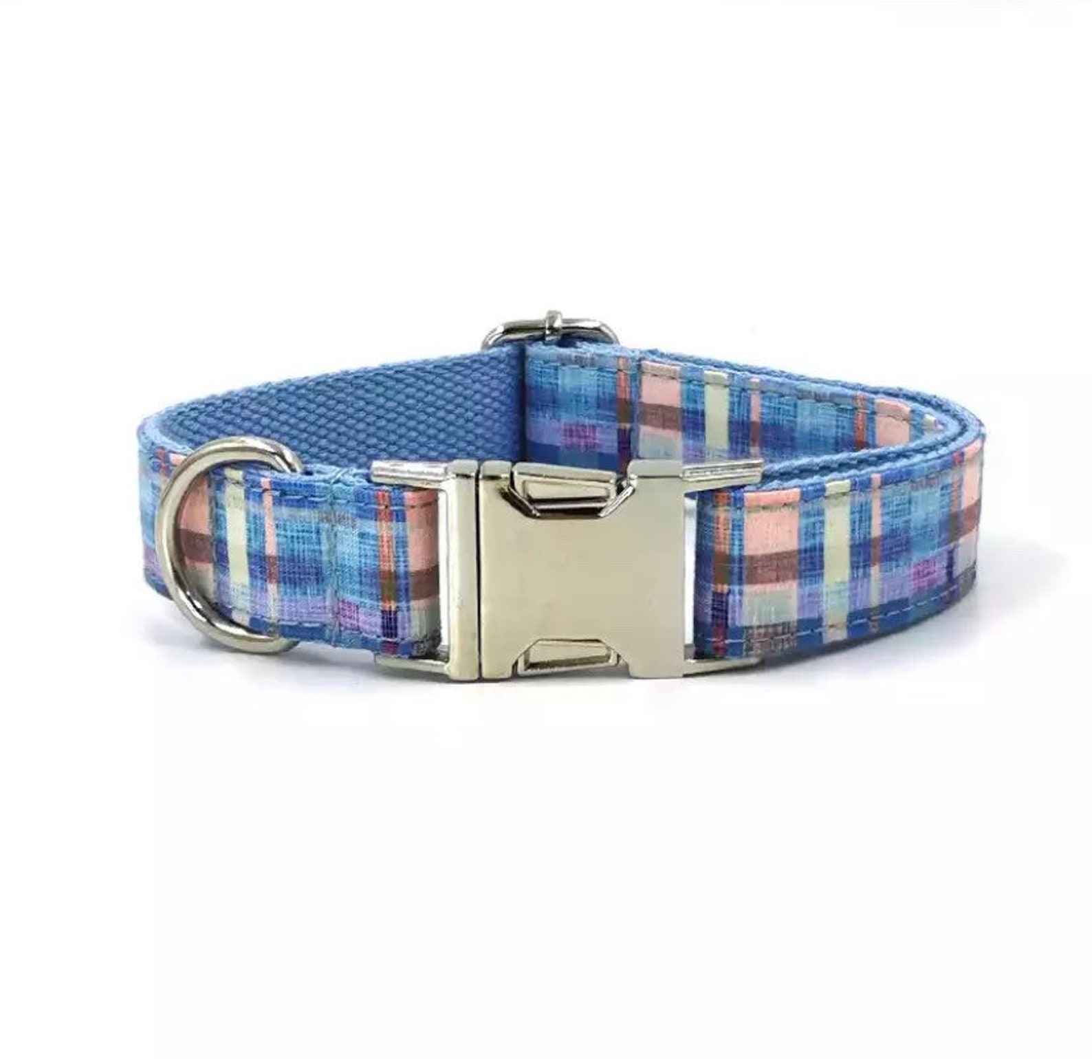 Personalize Dog Collar Name Blue Pet Collar Boy Dog Collar Etsy