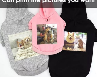 Custom Photo Print On Pets Dogs Hoodies Warm Pets Clothing French, Pitbull Yorkie, Bully for Small Medium Large XL XXL Dogs XS-5XL