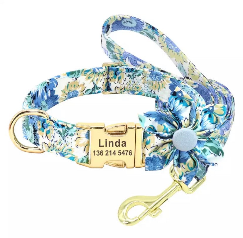 Personalized Dog Harness Leash Girl Dog Harnes No Pull Etsy