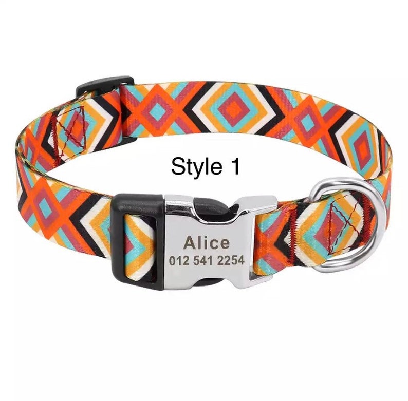 Personalized Dog Collar Large Dog Collar Designer Dog Collar Etsy