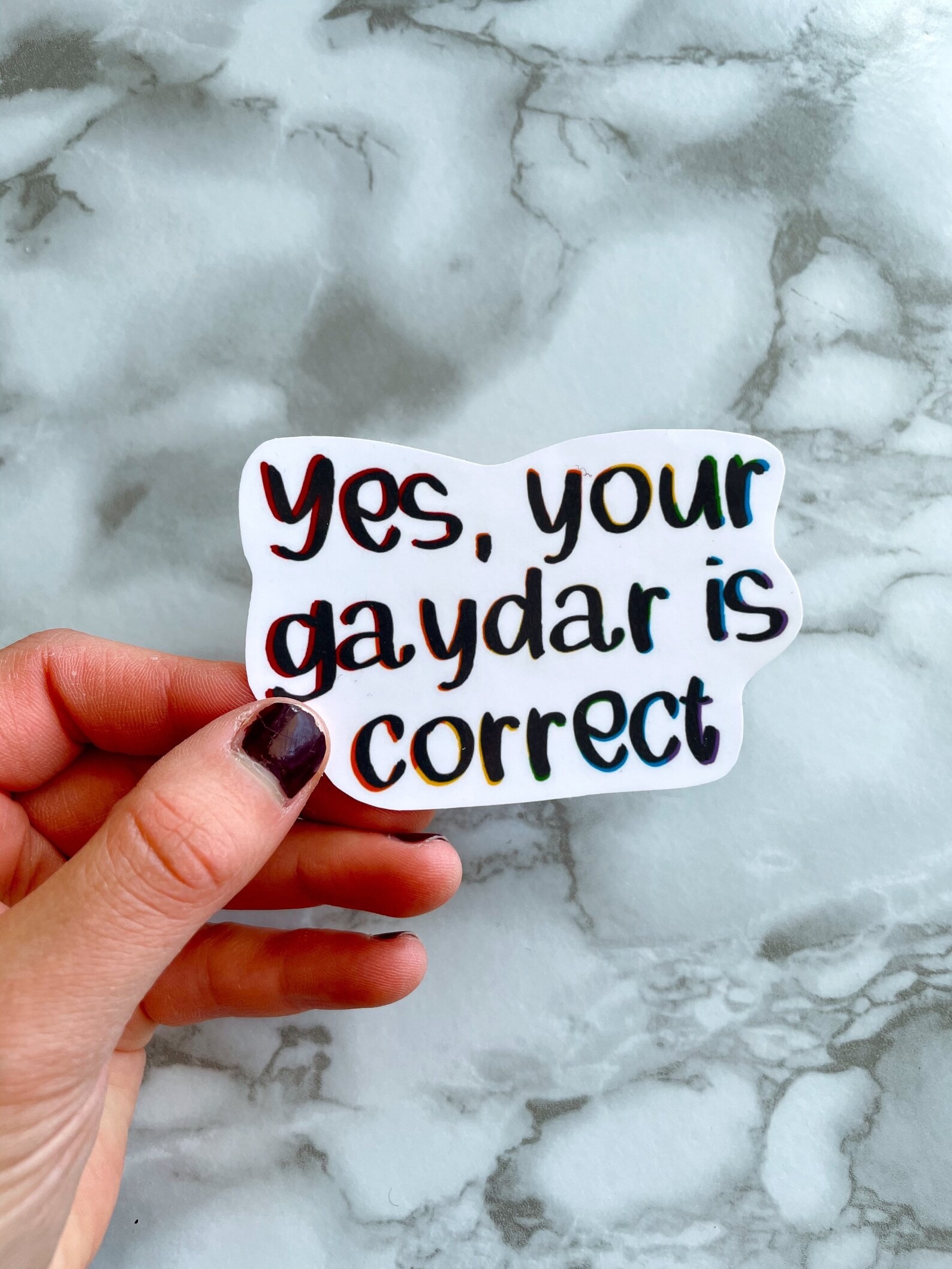 Yes Your Gaydar is Correct Sticker LGBTQ Bisexual Lesbian Etsy