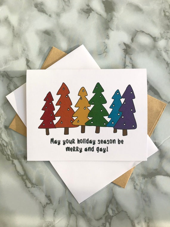 May Your Holiday Season Be Merry and Gay Christmas Greeting Card, Holiday  Time, X-mas Gift for Her, LGBTQ, Funny Wishes, Gift for Him, Queer - Etsy