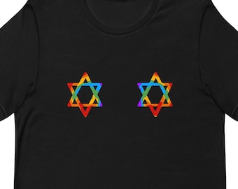 Davidster T-shirt, Joods, grappig, Magen David, Pride, Jood, Jodendom, LGBTQ, Gay, Kleding, Am Yisrael Chai, Israël, Judaïca, Tee, Shirt