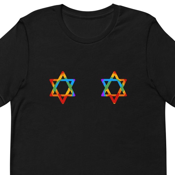 Star of David T-Shirt, Jewish, Funny, Magen David, Pride, Jew, Judaism, LGBTQ, Gay, Clothing, Am Yisrael Chai, Israel, Judaica, Tee, Shirt