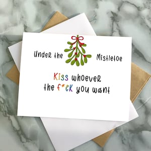 Carte de voeux de Noël gay GUI, carte de vœux drôle, cadeau de Noël pour elle, LGBTQ, carte queer, cadeau pour lui, esprit de Noël