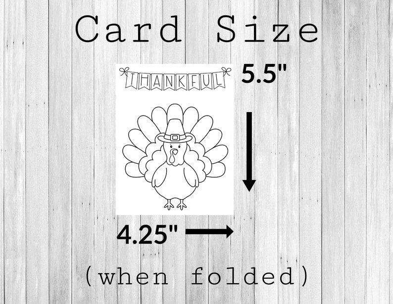 Printable Colorable Personalized Card For Thanksgiving From Etsy
