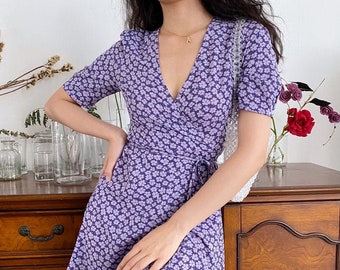 iRachel Womens Sleeveless Korean Flowers Printed Lace Summer Skater Dress
