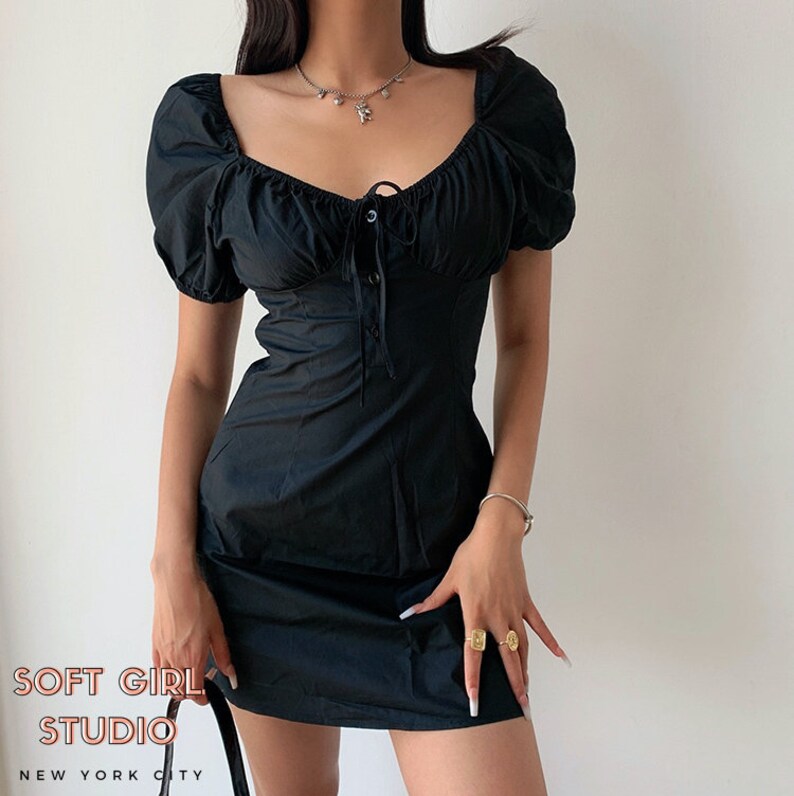 black milkmaid dress