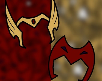 SheRa and Catra headpiece stickers (inspired by the Netflix Series) - small stickers