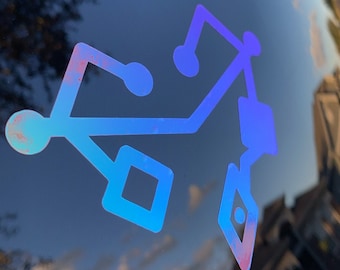 Heart Shaped Vinyl Decal for Car, Laptop, WaterBottle, and more