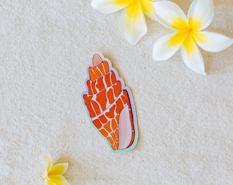 MITER SHELL sticker, holographic waterproof