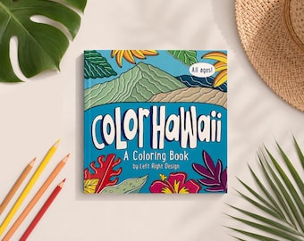 COLOR HAWAII Coloring Book by Left Right Design