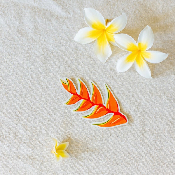 HELICONIA flower sticker