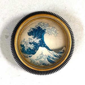 Vintage Japan Print Wall Resin Art The Great Wave off Kanagawa image 1